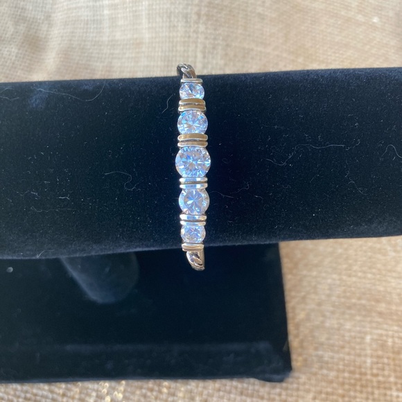 Sterling silver jc bracelet an pendant with beautiful crystals - Picture 4 of 8